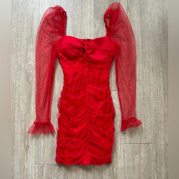 Vivid Red Bodycom Dress - Picture 1 of 4